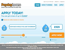 Tablet Screenshot of cashloans.co.uk