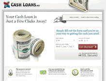 Tablet Screenshot of cashloans.net